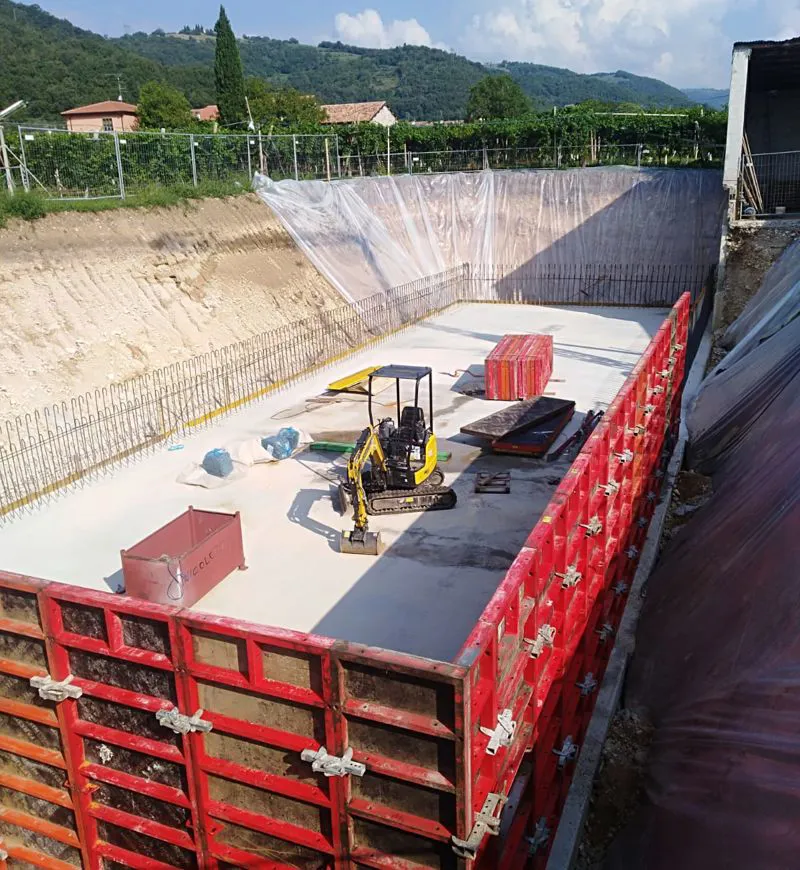 Realizzazione vasca contenimento acqua